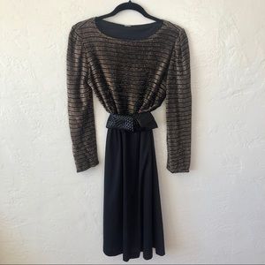 eye catching vintage metallic dress